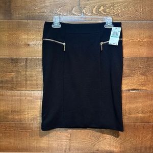 Michael Kors Mid-rise/above knee length solid black pencil skirt *NWT*